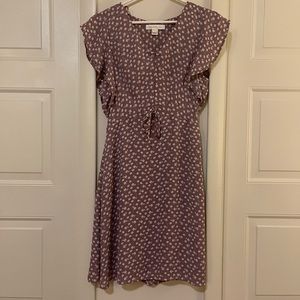 Lavender & white floral cottage core dress